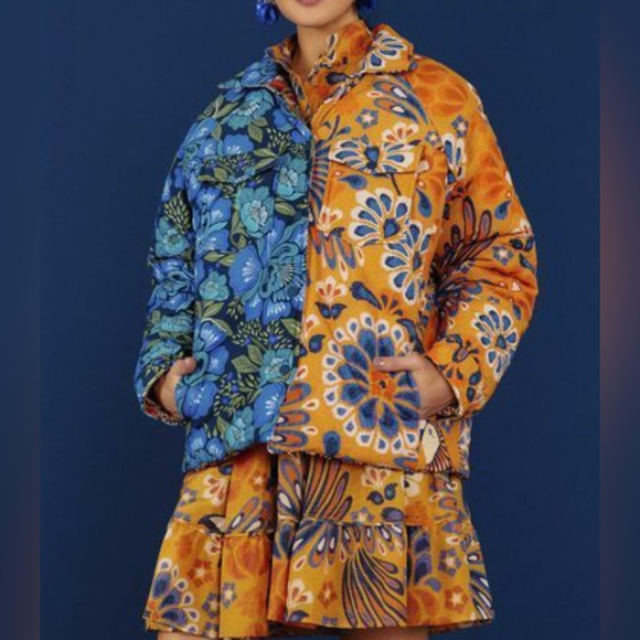 Farm Rio Reversible Yawanawa Puffer Jacket - Picture 2 of 4